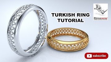 Rhino 3D For Beginners-How to make a simple Turkish Ring?