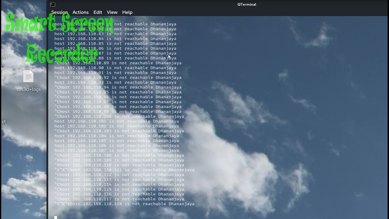 Handling Bash exit code  to scan the local network