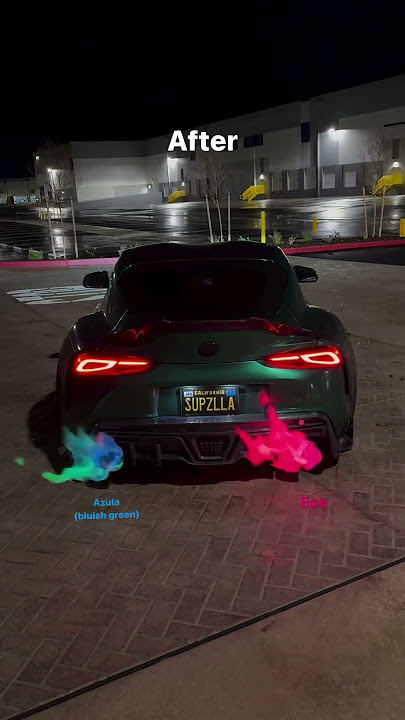 Green and Red Flames?! 😳 A90 Supra   Valvetronic Designs Exhaust x Dragons Breath #bmw #supra #cars