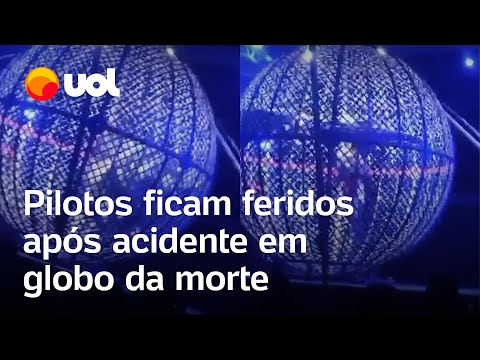 Acidente em globo da morte deixa pilotos feridos em Goiás