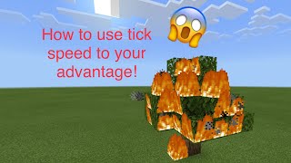 How to use TICK SPEED to your advantage in Minecraft Bedrock Edition!!!
