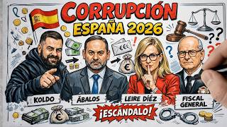 CORRUPCIÓN ESPAÑA 2026: Koldo, Ábalos, Leire, Fiscal General