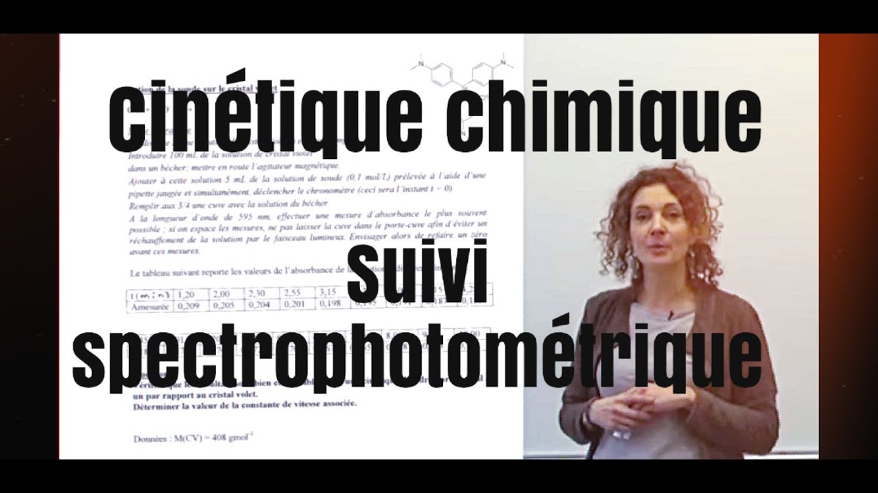 Cinétique chimique (3) par suivi spectrophotométrique
