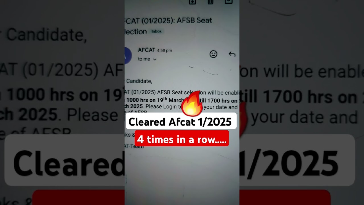 Cleared afcat 1/2025 🥳🔥 | My afcat result 