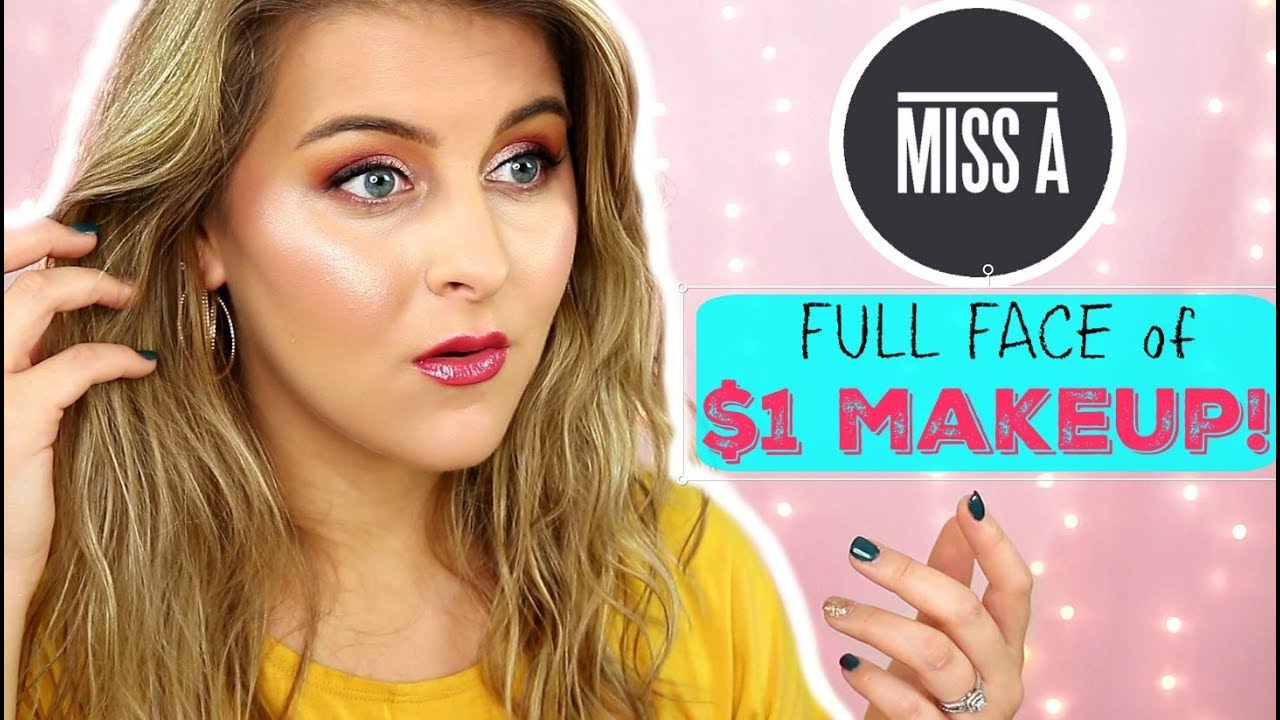 FULL FACE of $1 MAKEUP | SHOP MISS A Hits & Misses | 25+ Products!