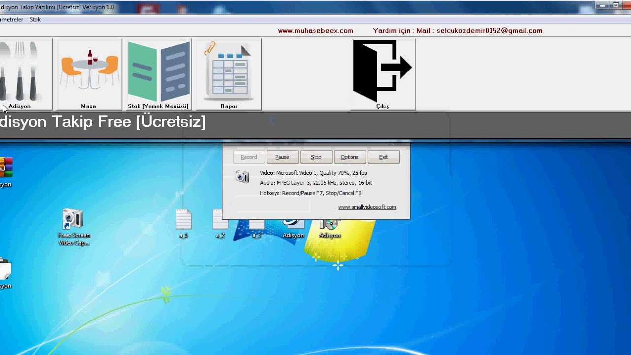 Ücretsiz Adisyon Takip Programı