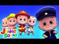 Five Little Babies Jumping On The Bed | Nursery Rhymes Songs For Kids By Junior Squad