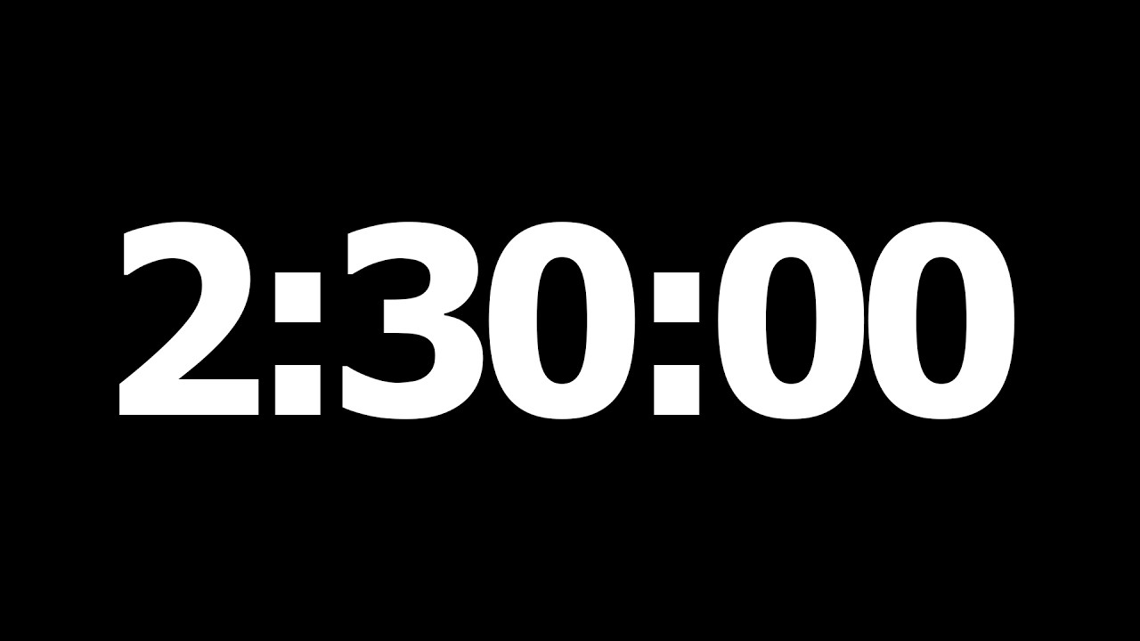 2 Hour 30 Minute Countdown Timer - YouTube