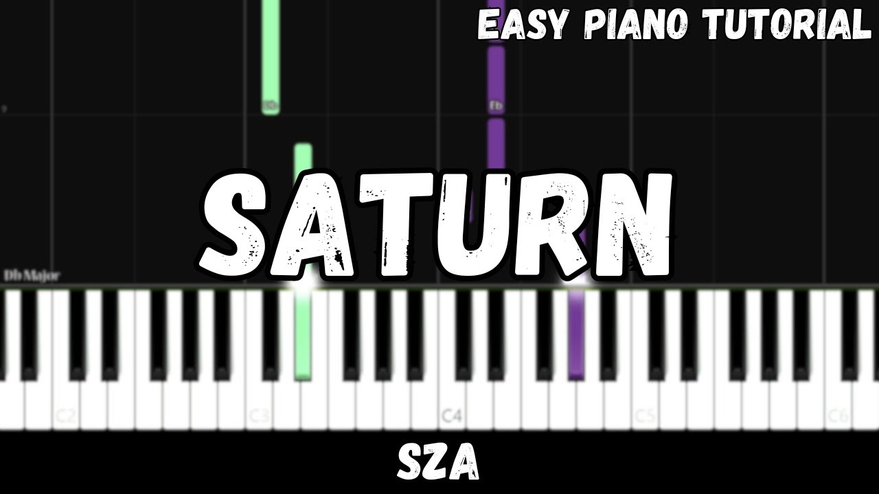SZA - Saturn (Easy Piano Tutorial)