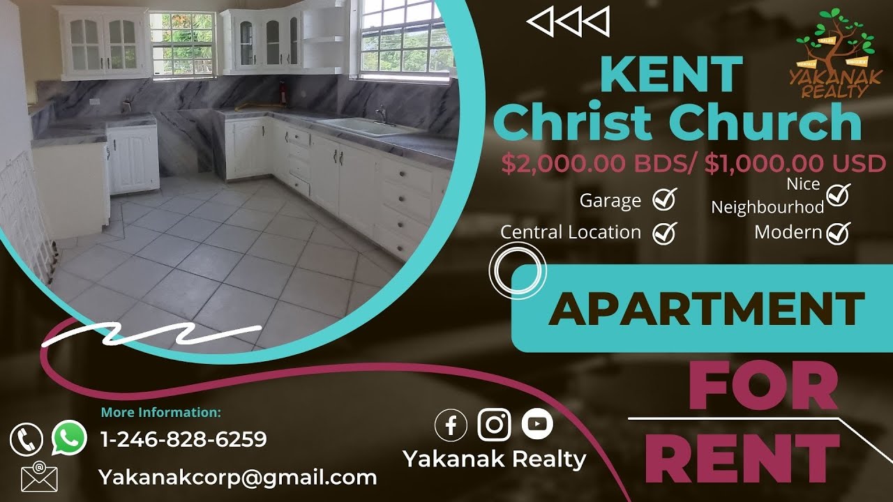 Apartment for rent Kent, Christ Church, Barbados YouTube