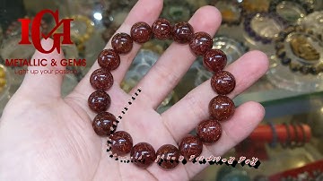 Vòng thạch anh tóc đỏ đậm cực nhiều tóc trong vắt size 12mm