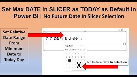 Set Dynamic Max DATE in SLICER as TODAY as Default in Power BI | No Future Date In Slicer Selection