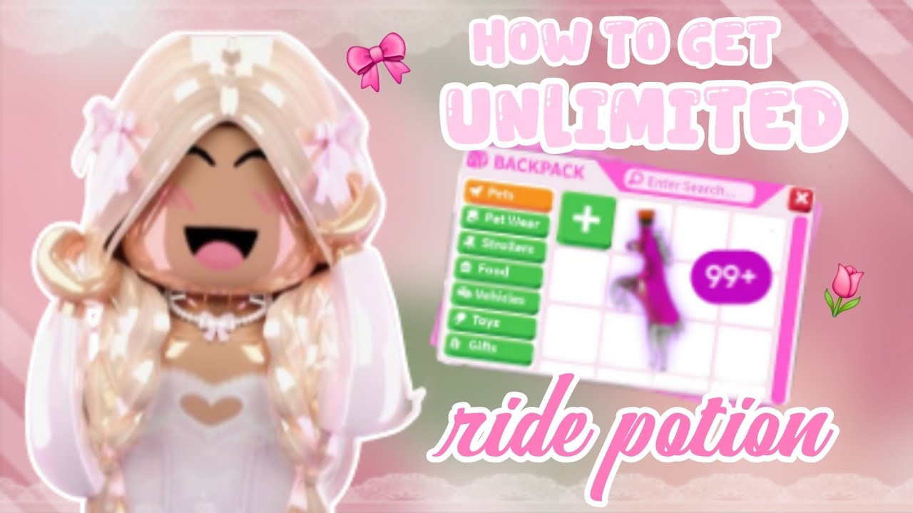 Adopt Me Ride Ci Unlimited ride potion in adopt me!!? Super easyy🎀 - YouTube