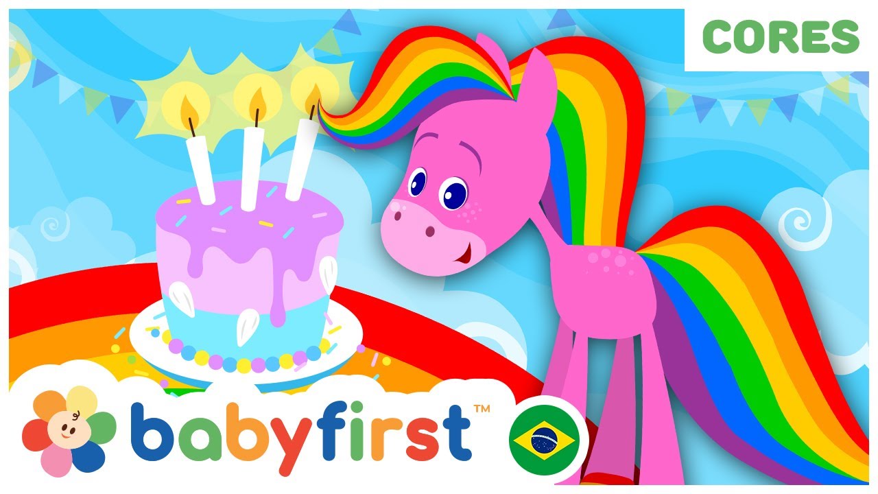 Aprenda as cores na festa de aniversário | Desenhos Educativos | BabyFirst Brasil