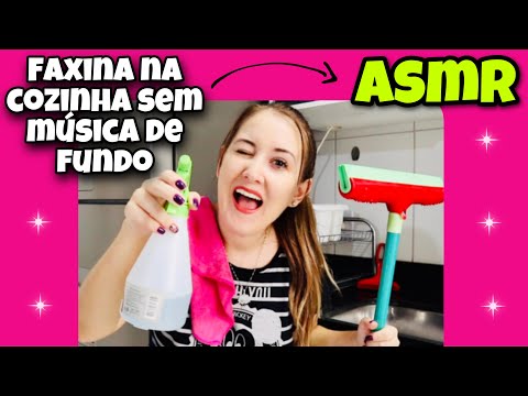 FAXINA COMPLETA NA COZINHA E ORGANIZAÇÃO + ASMR | SEM MÚSICA DE FUNDO | DONA DE CASA | Bianca Peres