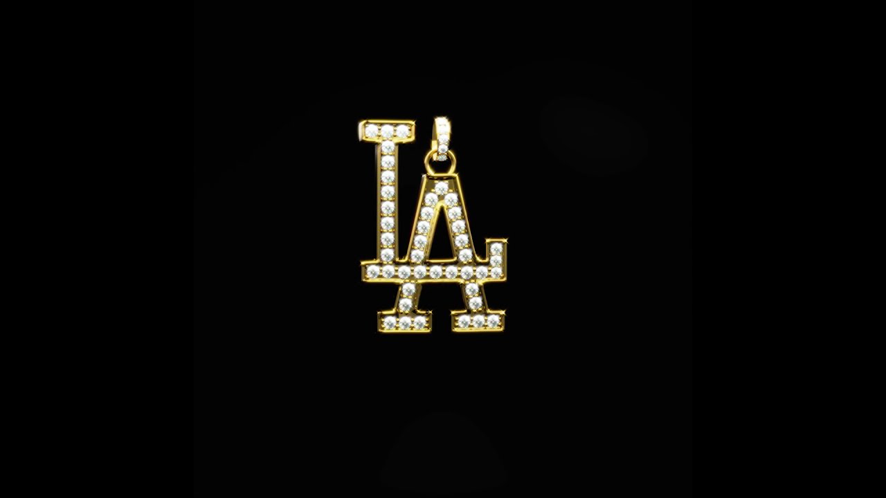 The M Jewelers Dodgers Iced out Pendant