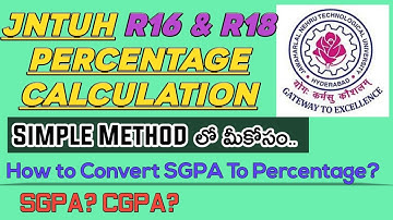 jntuh R16&R18 Percentage Calculation