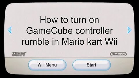 How to turn on GameCube controller rumble in Mario kart Wii