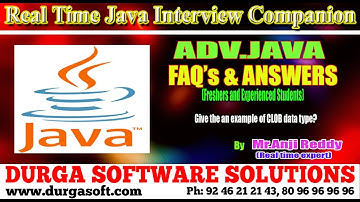 Java Interview Companion||Adv Java ||Give an example of BLOB data type ?
