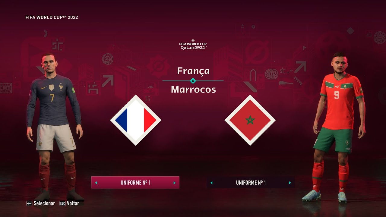 ⚽𝗙𝗜𝗙𝗔 𝟮𝟯 - 🏆𝗖𝗼𝗽𝗮 𝗱𝗼 𝗠𝘂𝗻𝗱𝗼 𝗱𝗮 𝗙𝗜𝗙𝗔™ 𝟮𝟬𝟮𝟮 - 🇫🇷 𝗙𝗿𝗮𝗻𝗰̧𝗮 🇫🇷 ❌ 🇲🇦 𝗠𝗮𝗿𝗿𝗼𝗰𝗼𝘀 🇲🇦