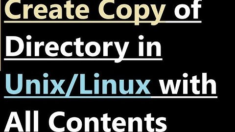 Create Copy of Directory in Unix