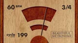 60 BPM 3/4 Wood Metronome HD