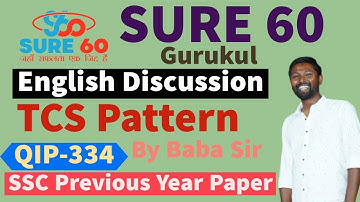 Q.I.P 334 English discussion || BABA sir || SSC Previous Paper || T.C.S. Pattern