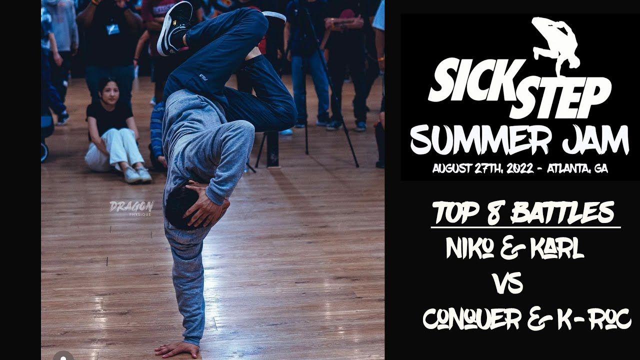 Sick Step Summer Jam 2022 | Top 8 Breaking Battles | Niko & Karl vs. Conquer & K-roc | Bboy Crumbs