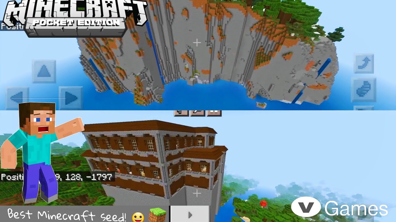 BEST MINECRAFT SEED FOR POCKET EDITION #minecraft #minecraftpe #youtube ...