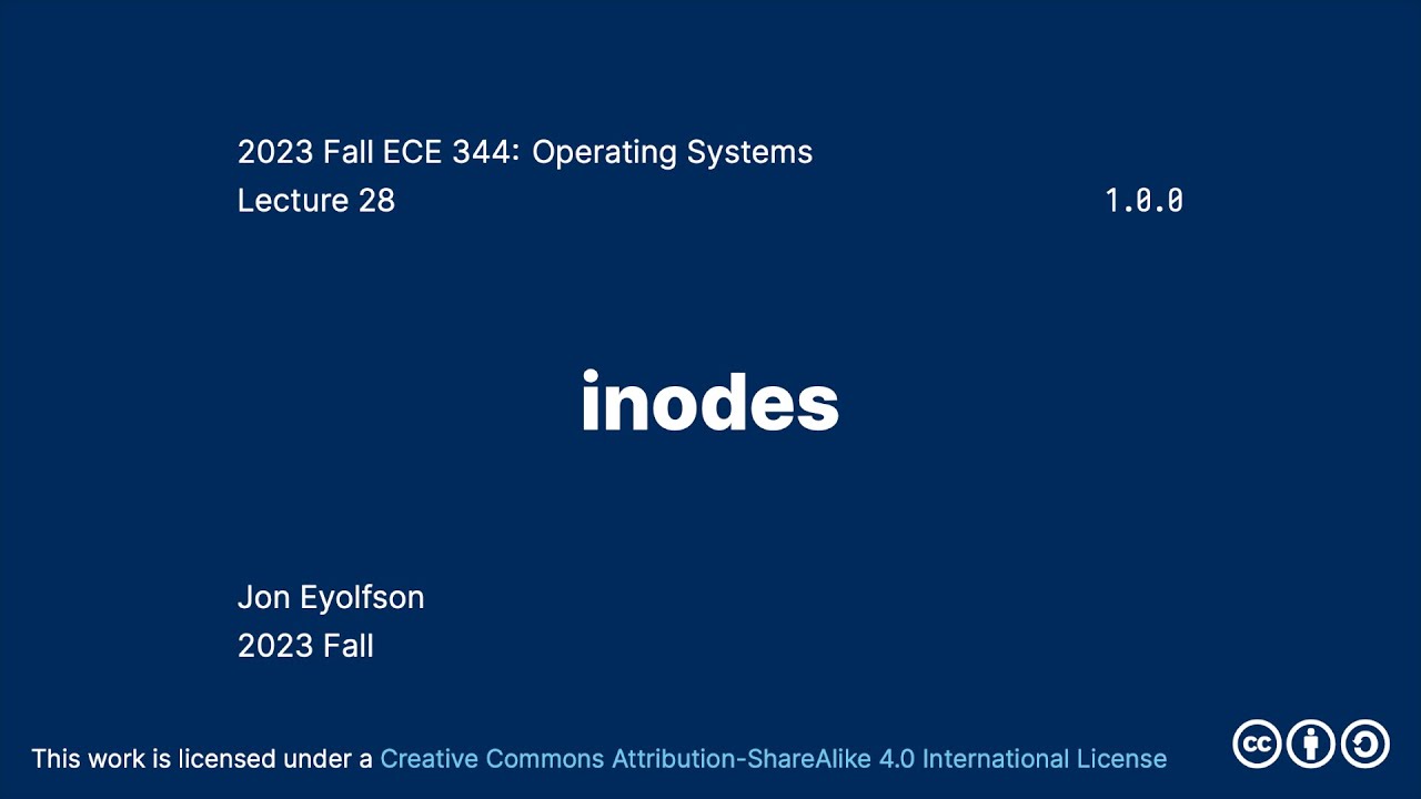 inodes (2023 Fall ECE 344 Section 2) - YouTube
