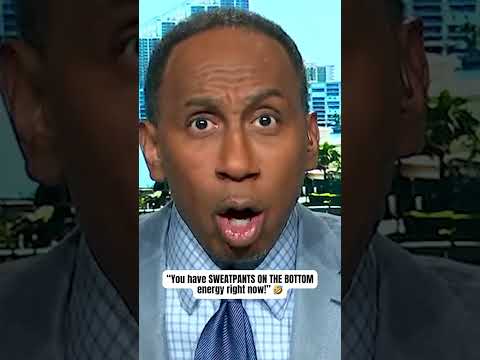 Stephen A. wearing a suit & sweatpants? 😅