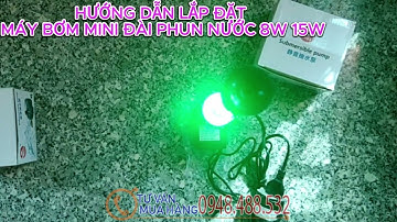 Hướng dẫn lắp đặt máy bơm Mini tạo đài phun nước hình nấm hình ô phun tạo mưa hình sen tiểu cảnh sân