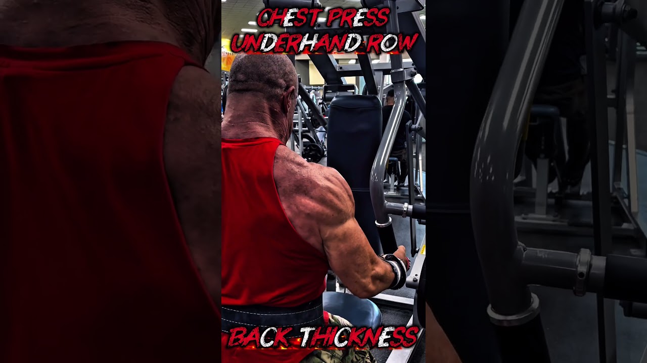 CHEST PRESS UNDERHAND ROW FOR BACK THICKNESS #BACK #workout #motivation #workouttips #exercise