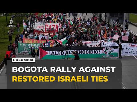 Colombians rally for Palestine and against government's restored ties with Israel