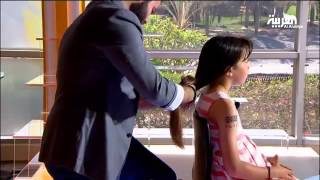 الطفلة جنى تقص شعرها على الهواء وتتبرع به لمرضى السرطان