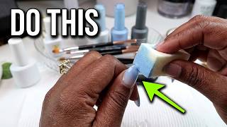 सॉफ्ट ब्लू ओम्ब्रे नेल्स 💙 बिगिनर जेल-एक्स ट्यूटोरियल #beginnernails #nails #gelnails screenshot 1