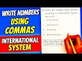 Use of Commas in International Number System | Class 6 Maths | Chapter 1 Exercise 1.4 Q1 in Telugu