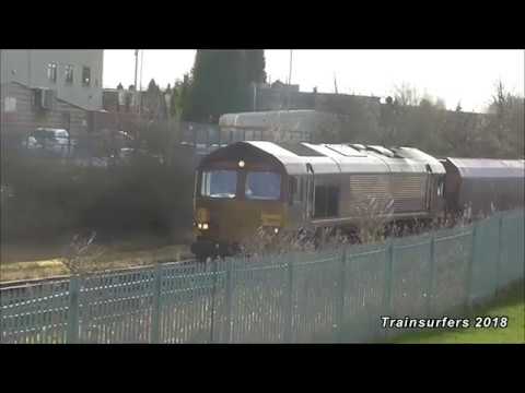 DB Cargo Class 66 No. 66069 on 6J46 Peak Forest - Salford Hope St @ Denton Jn on 25.01.18 - HD - YouTube