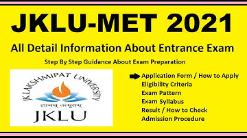 JKLU MET 2021 - Notification, Dates, Application, Eligibility, Admit Card, Pattern, Syllabus, Result