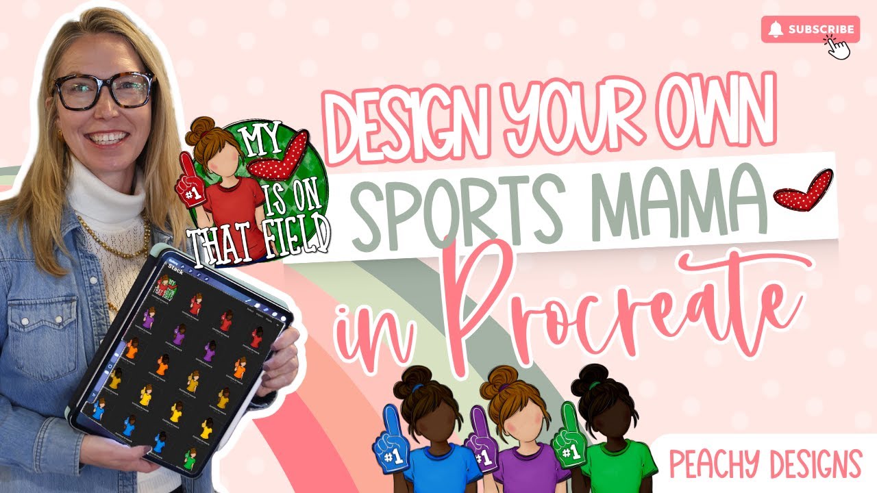Design Your Own Sports Mama Design in Procreate (Free Lesson + Clip Art)
