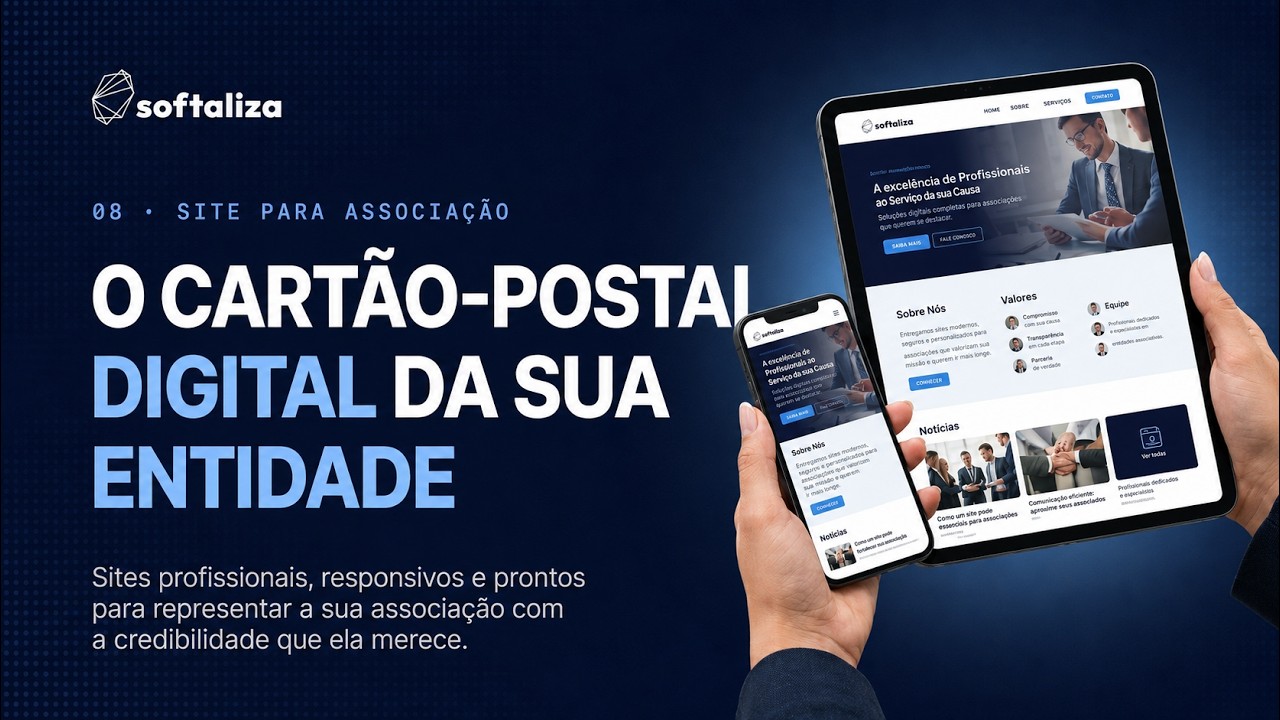 Site profissional e responsivo para associações e sociedades científicas