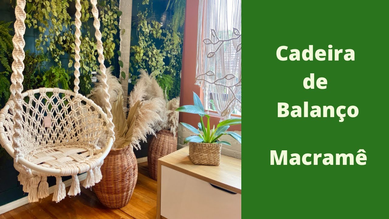 CADEIRA DE BALANÇO EM MACRAMÊ - APRENDA