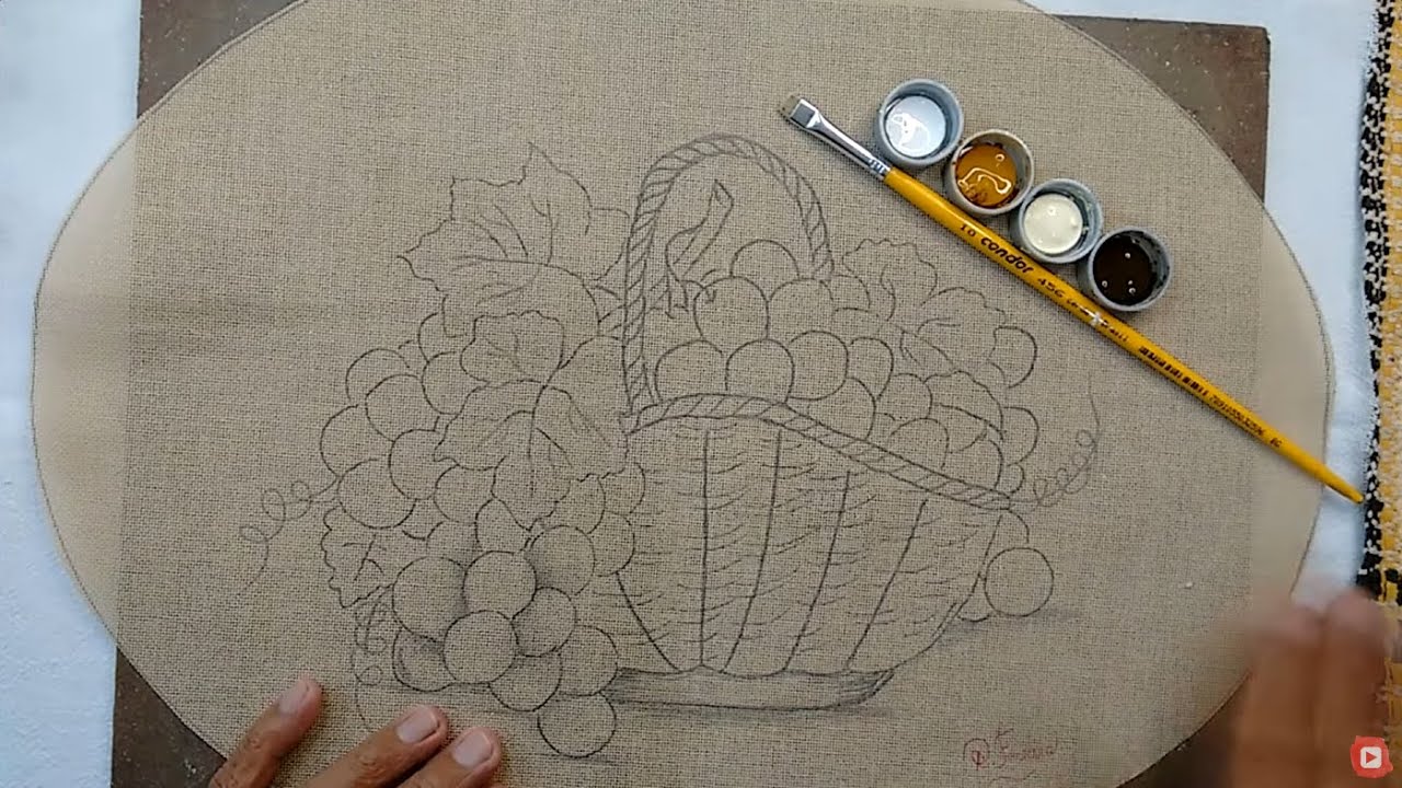 Roberto Ferreira - Como Pintar Cesta com Uvas - Parte 1