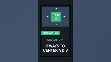 DEVBASIC #1 : 5 Way to center a DIV with CSS #shorts #tutorial #howto #css #tricks #tips