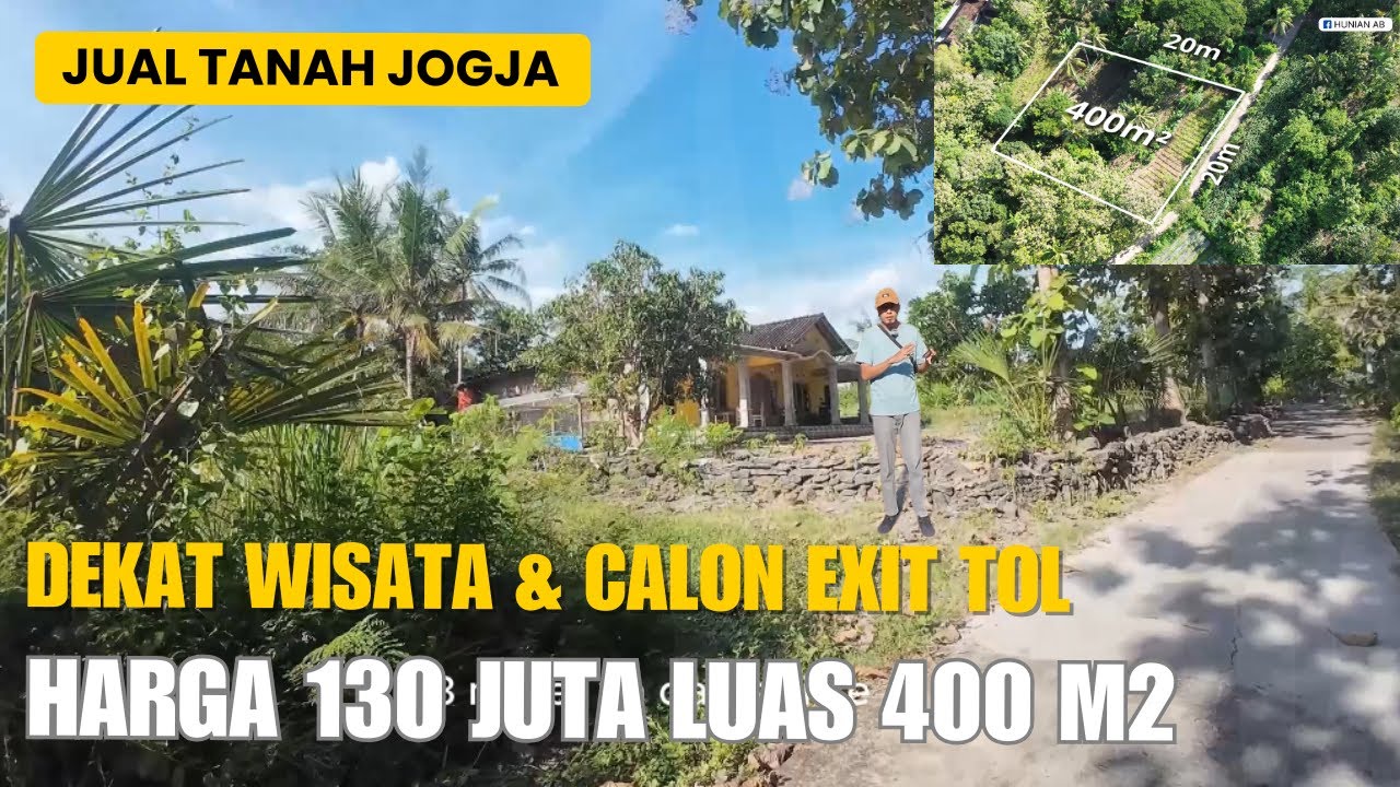 EPS 428 JUAL TANAH JOGJA 130 JUTA LUAS 400 M2 AKSES MUDAH DEKAT WISATA DAN DEKAT EXIT TOL SENTOLO