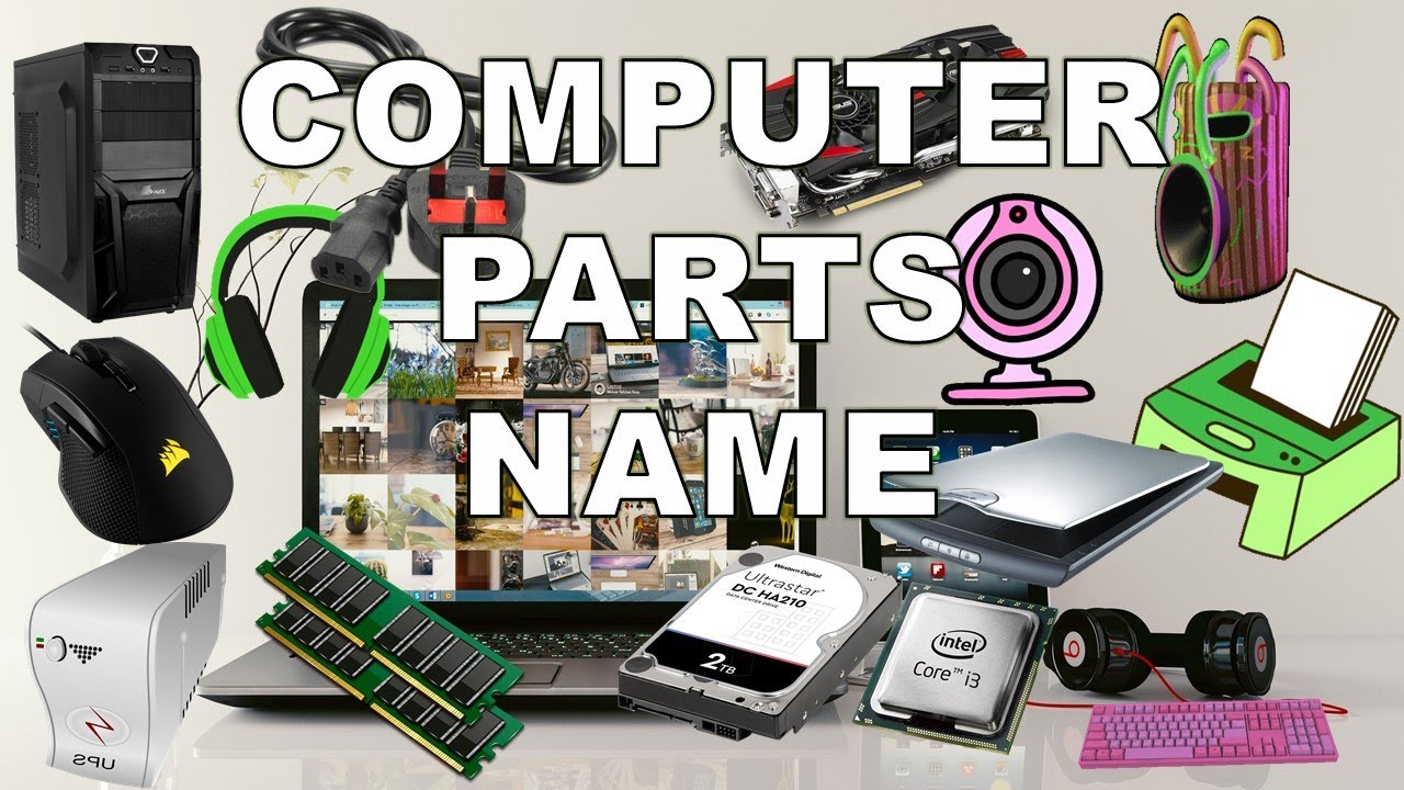 Parts Of Computer Computer Parts Name For Children Computer