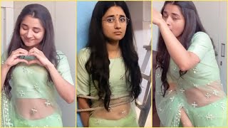 Tv Actress Kanika Mann Hot Navel Show On Shooting Of Gudden Serial