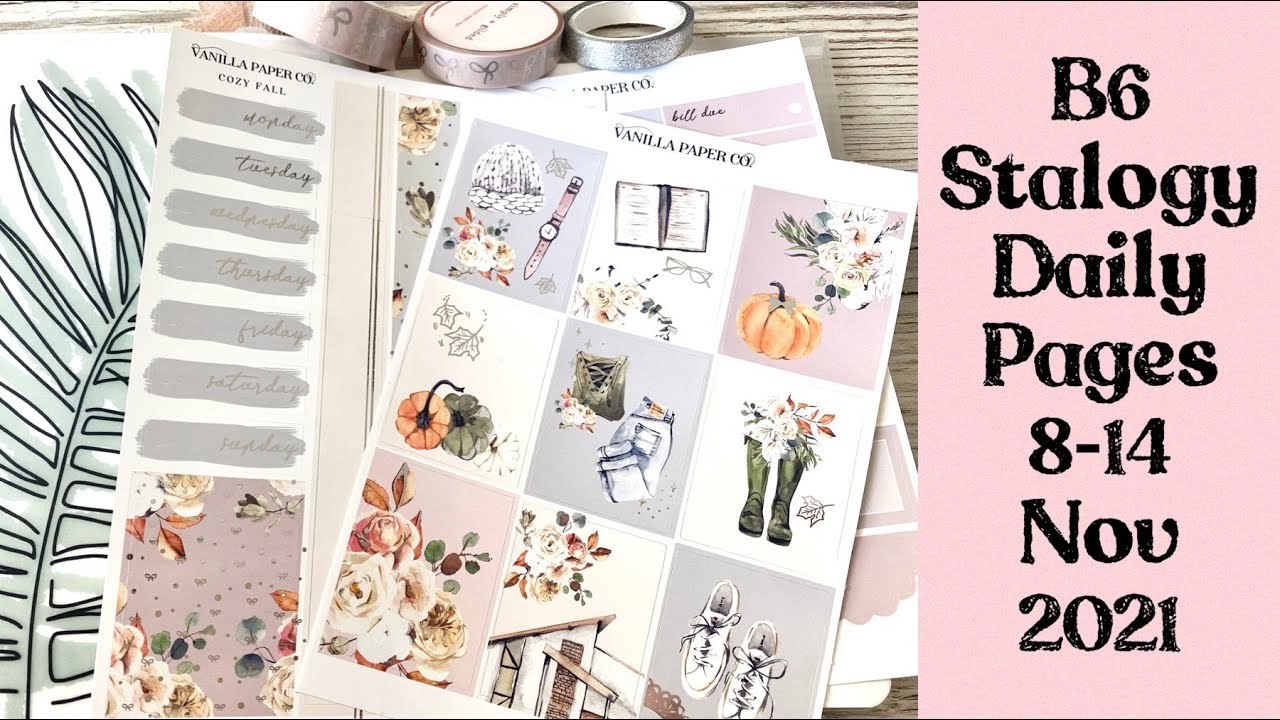 B6 Stalogy || plan with me weekly pages || 8-14 November 2021 - YouTube