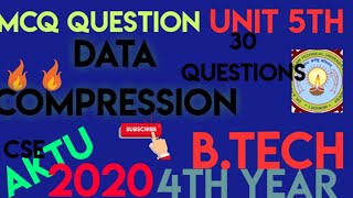 #DataCompression#Mcq#Aktu Data compression MCQ question for aktu final year student Unit 5th