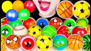 Asmr Basketball, Baseball, Soccer Ball Jelly 농구공 젤리, 축구공 젤리 먹방 Mukbang, Eating